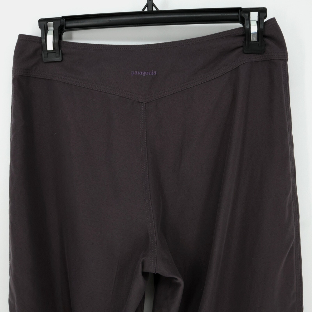 Patagonia Pants Womens 2 Plum Ankle Hiking Straight Leg Zip Hook Loop Gorpcore - Picture 10 of 14